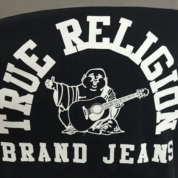 True Religion Brand Jeans Buddha T Shirt Flowers Floral Print Size Large - Picture 3 of 7